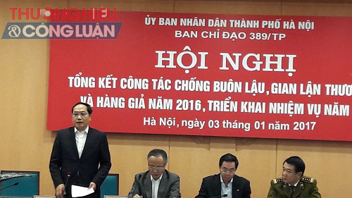 BCĐ 389/Hà Nội: Tổng kết công tác chống buôn lậu, GLTM, hàng giả năm 2016