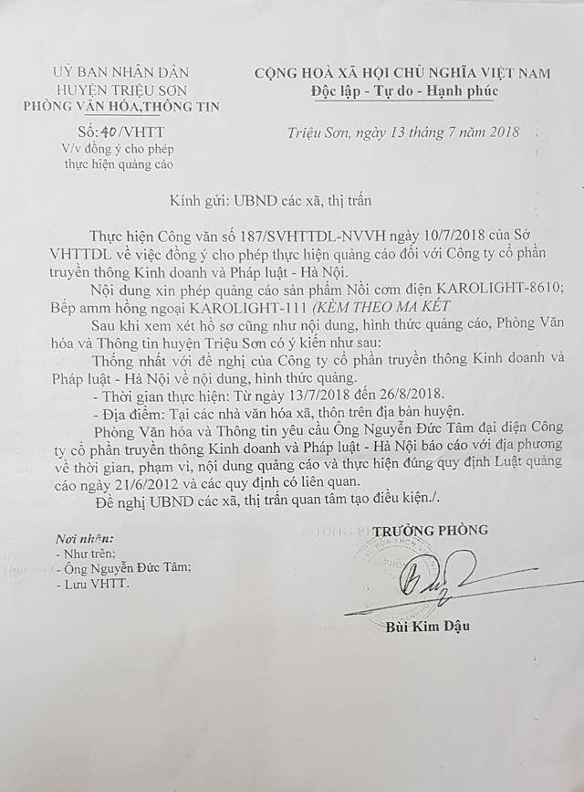 Thanh Hóa: Kiểm điểm cán bộ liên quan đến việc DN bán hàng kém chất lượng cho người dân